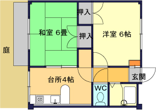 松江市春日町ファミリー用賃貸マンション、スタンスU101号平面図