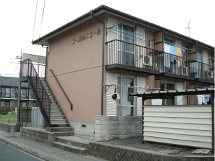 松江市西川津町、島根大学生向け1K賃貸アパート、コーポルミエール外観写真